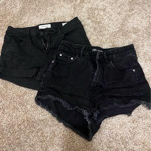 Pair of Black jean shorts